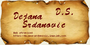 Dejana Srdanović vizit kartica